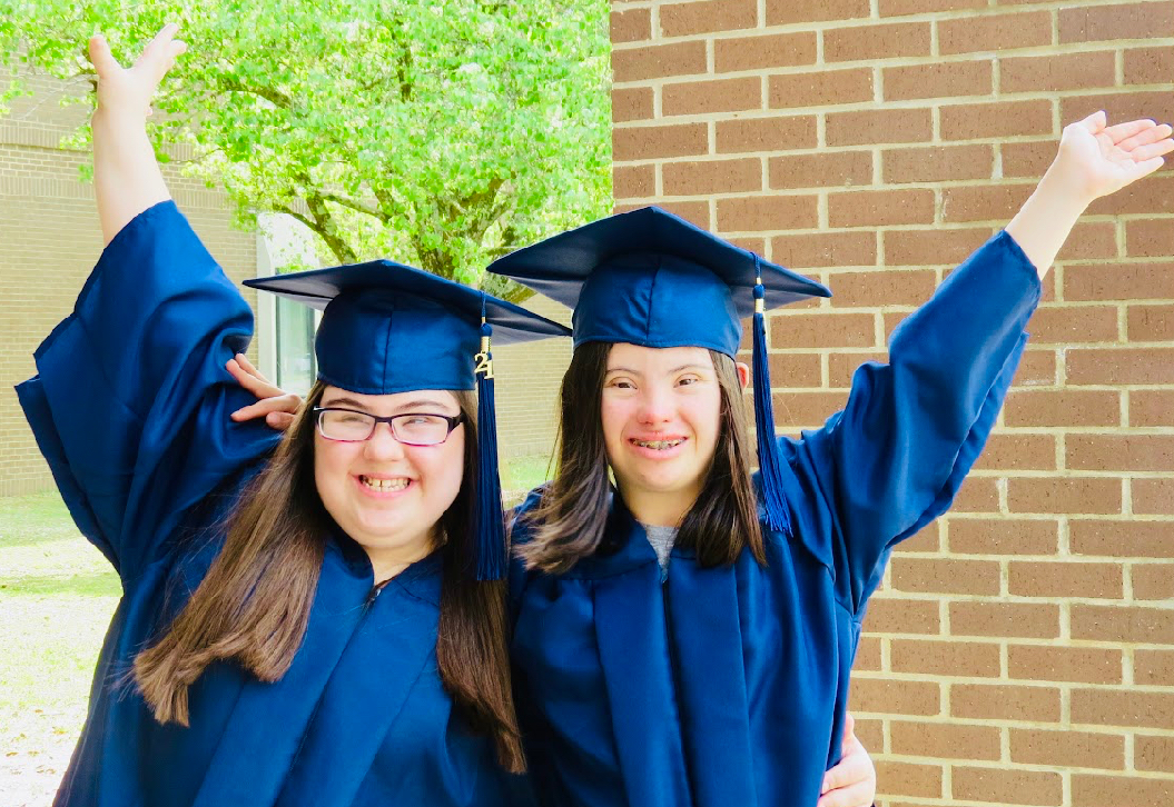 Ava (left) and Jules (right) have been best friends since the first grade and are now a part of USCA's LIFE Program for students with intellectual disabilities.