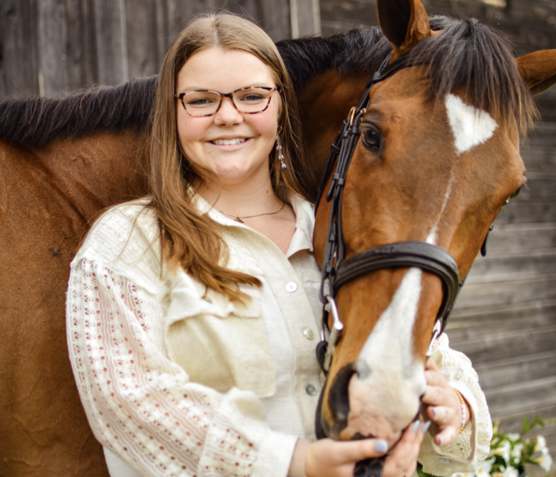 Marketing major Mellie Exline wasted no time building her business in the equine industry. [Courtesy photo]