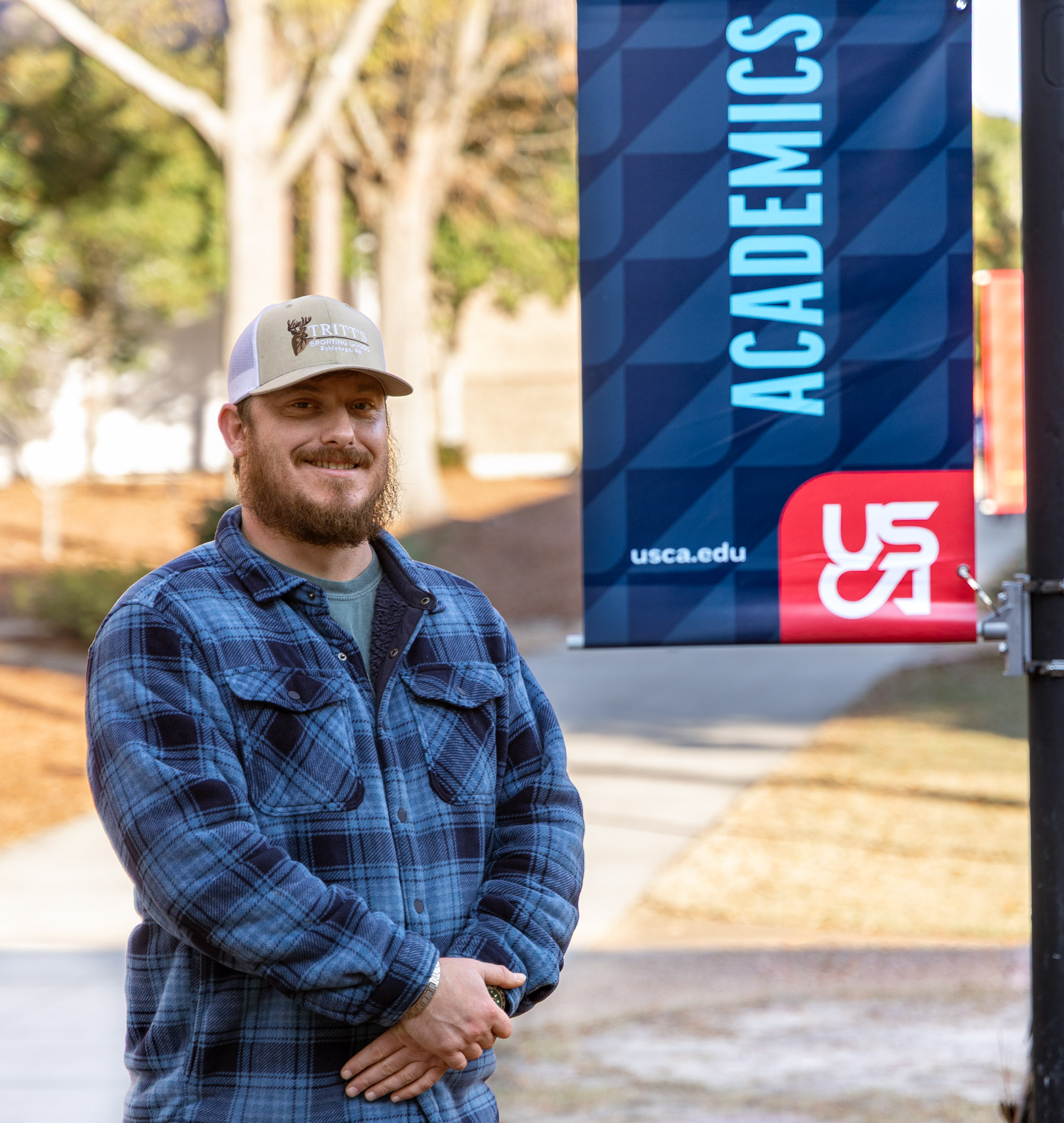 Several USCA veteran-students, including Mick Foster, USCA '26, received $2,000 scholarships from The Gifting Tree Foundation, which will be used to help pay expenses, including food and utilities. [USCA photo by John Antaki]
