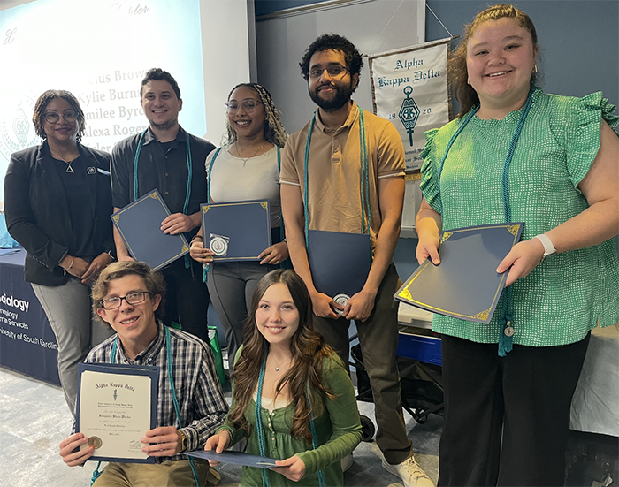 (From Left to Right) Back Row:  Melencia Johnson, Kyler Slagle, Kylie Burns, Lucius Brown, Emilee Byrd Bottom Row - Ben Weeks, Ashley Peters (Alexa Rogers - not pictured)