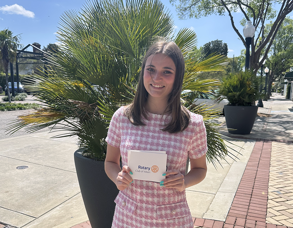 The Rotary Club of Aiken named Kylie Babb, an early childhood education major from North Augusta, South Carolina, its Student of the Month for March. (Courtesy photo)