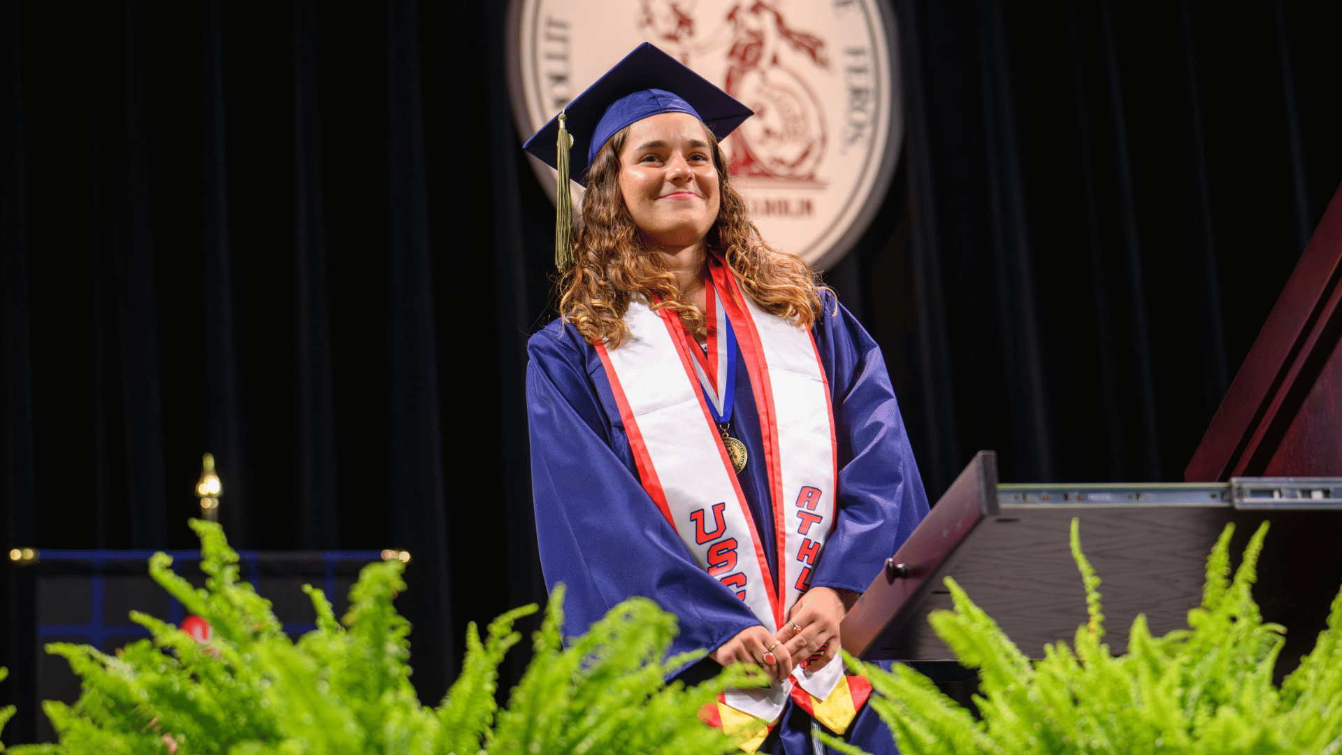 USCA Outstanding Senior Student Ainhoa Colino graduated May 6. Photo Courtesy: Scott Webster Photography
