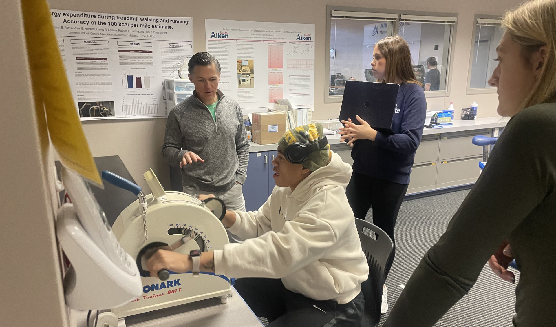 The demand and salaries for strength and conditioning coaches are on the rise. USCA's new exercise and sports science online master’s degree with a concentration in strength and conditioning equips USCA grads for the workforce. USCA photo by Tiffany Boyd