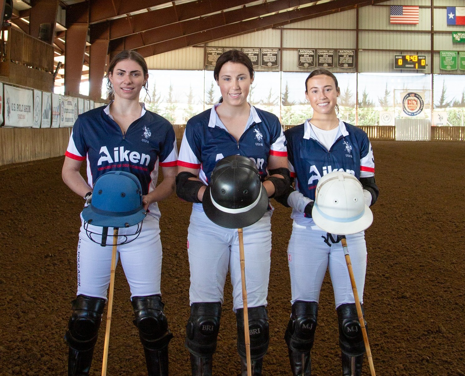 polo team poses before the match