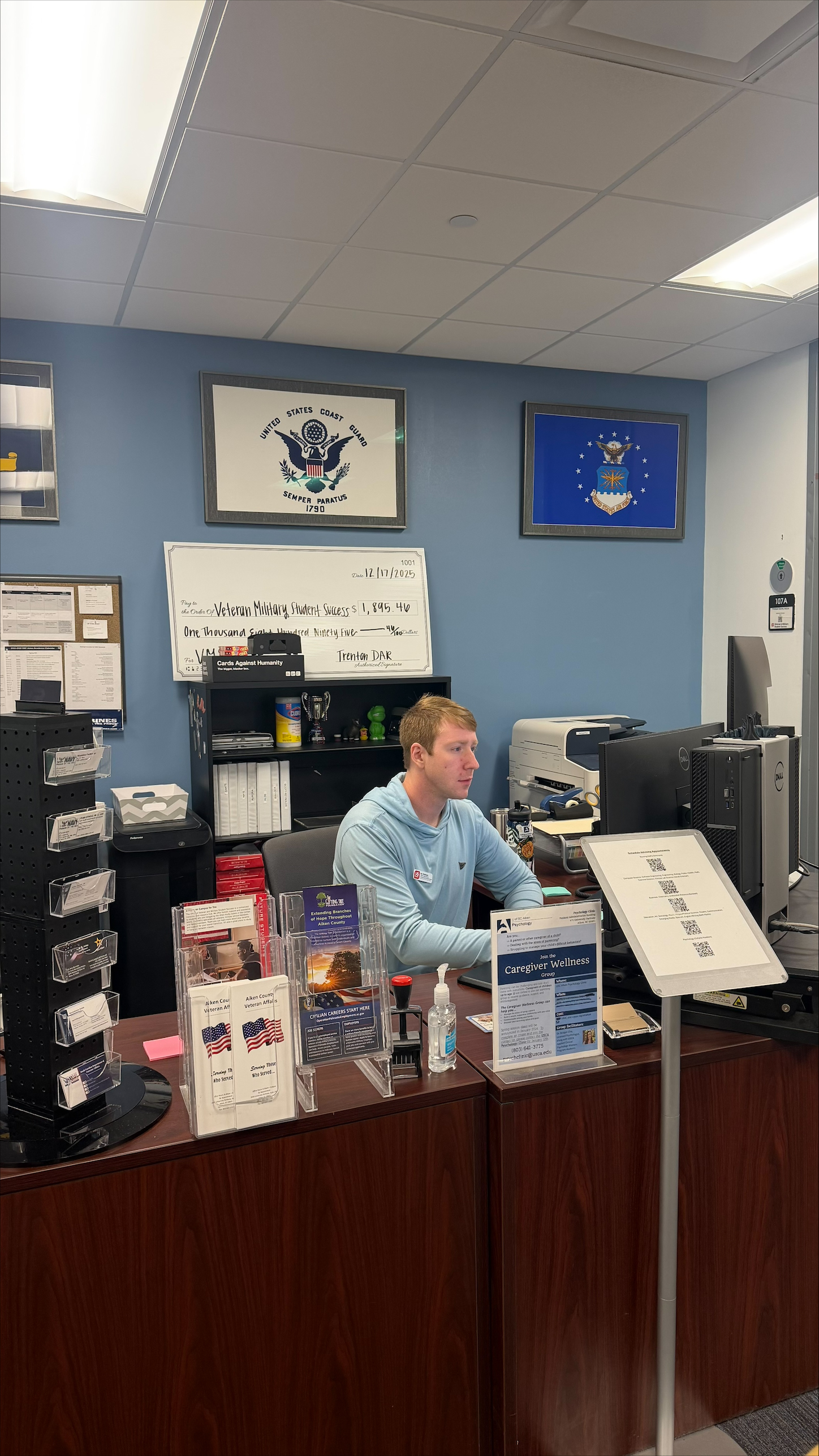 The Office of Veteran and Military Student Success helps military-affiliated students, like Ian Chisholm, take advantage of services and benefits available.