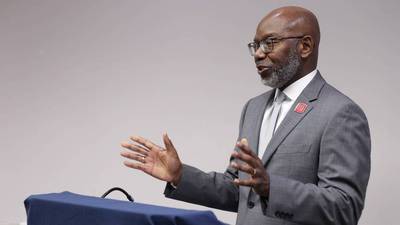 Photo of staff member making a presentation