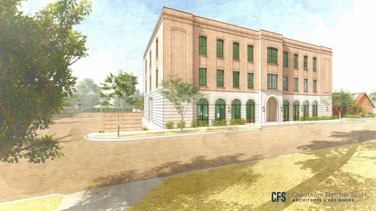 Architect's rendering of Aiken mixed-use facility