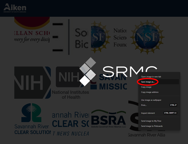 Research and Grants Logos Save Image Screenshot